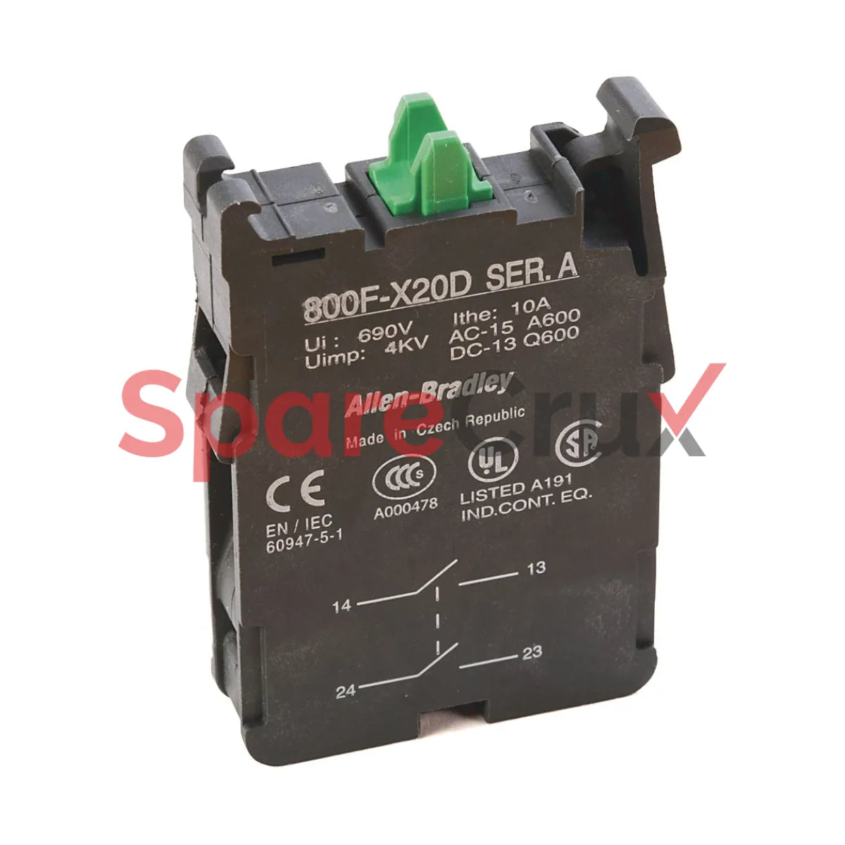 800F-X20D | ALLEN BRADLEY | 22mm Contact Block 800F PB