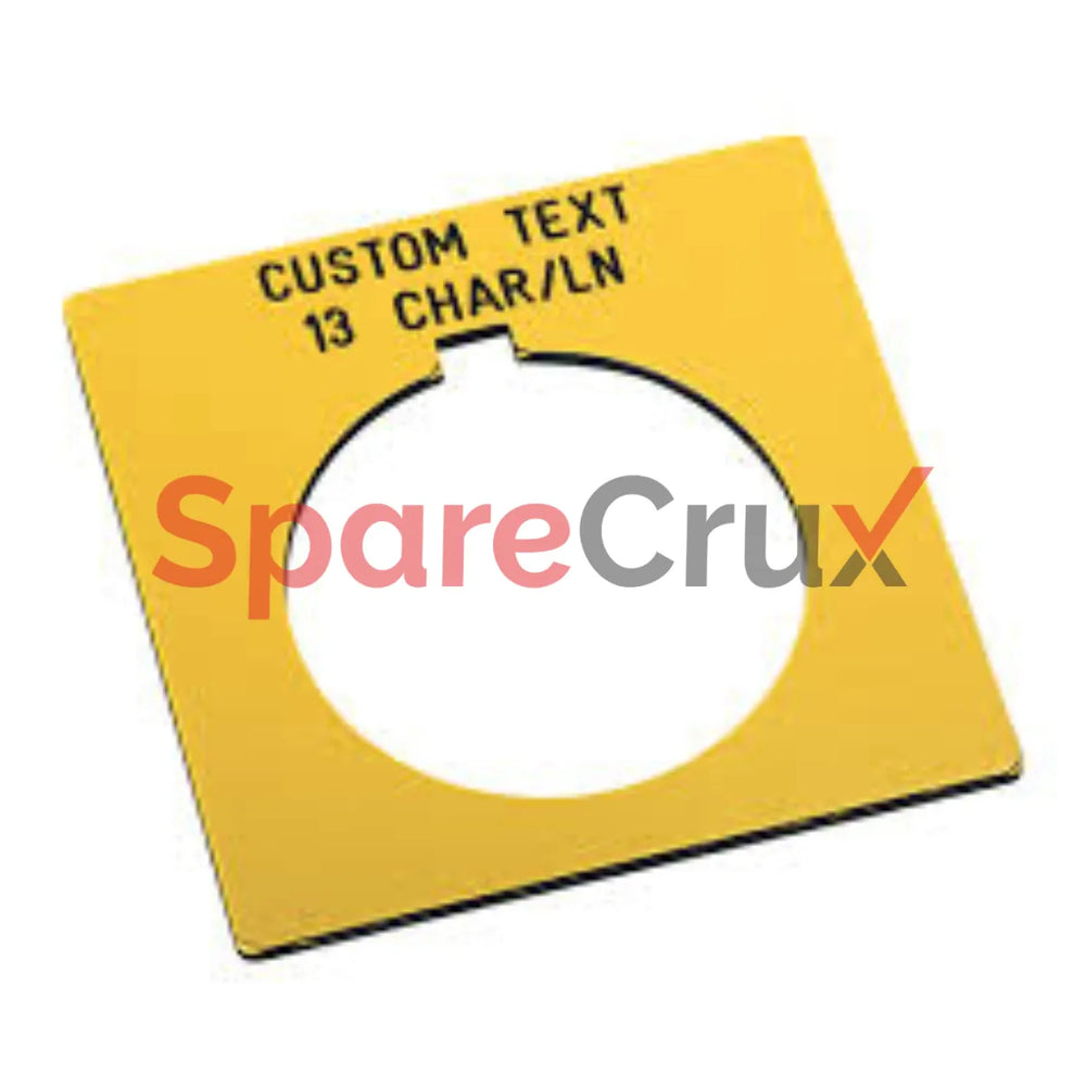 800H-W700E | ALLEN BRADLEY | Plaque de légende jaune 800H 30 mm avec texte personnalisé