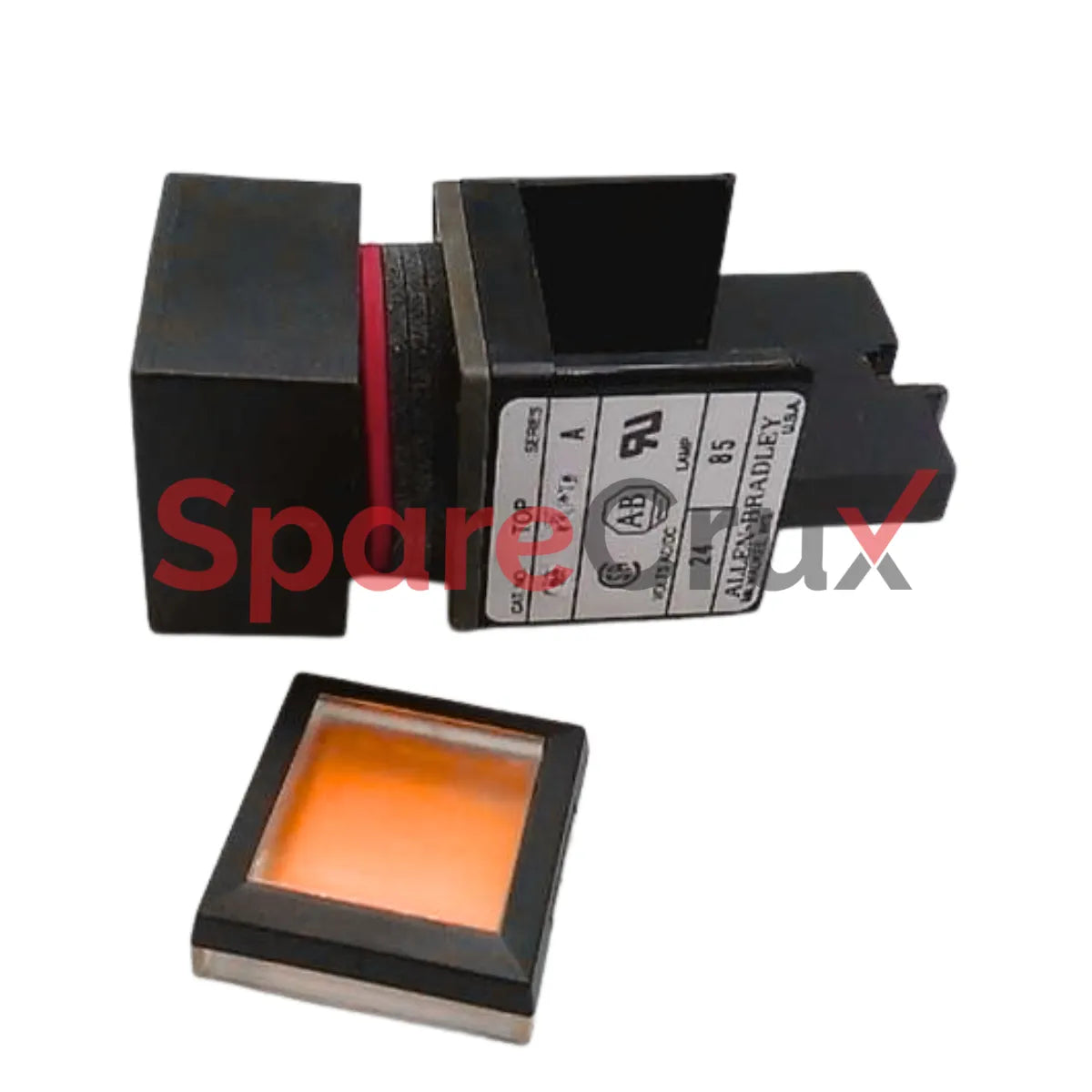 800MB-CQTL24A | ALLEN BRADLEY | Amber Lens 22.5 mm Square PB
