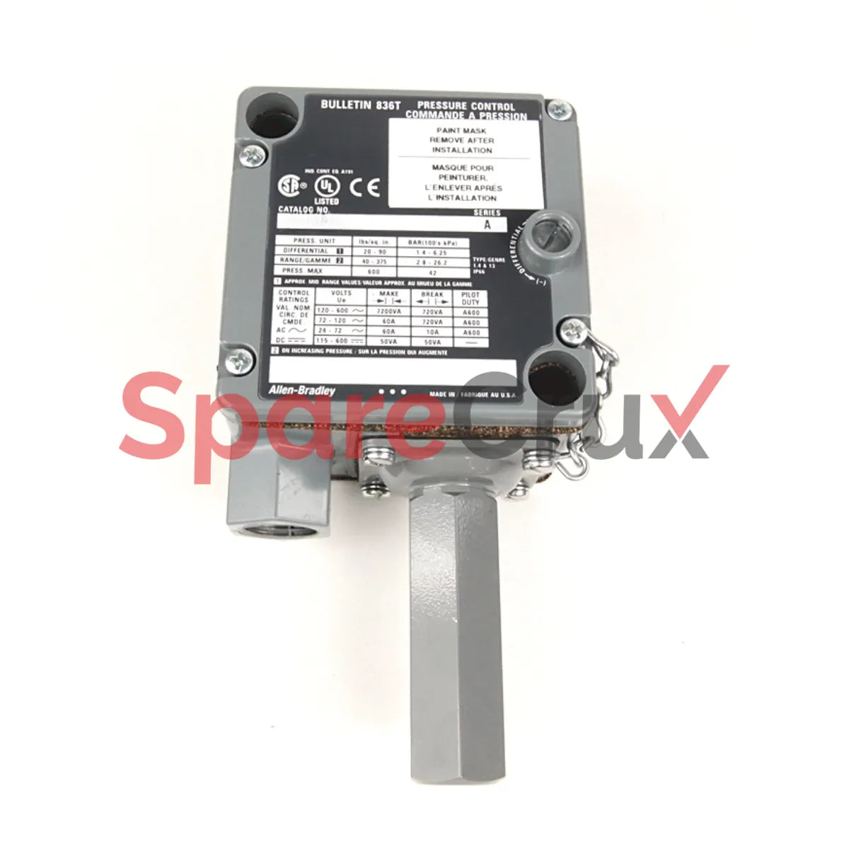 836T-T263J | ALLEN BRADLEY | Electro-Mech Pres Cntrl Sw