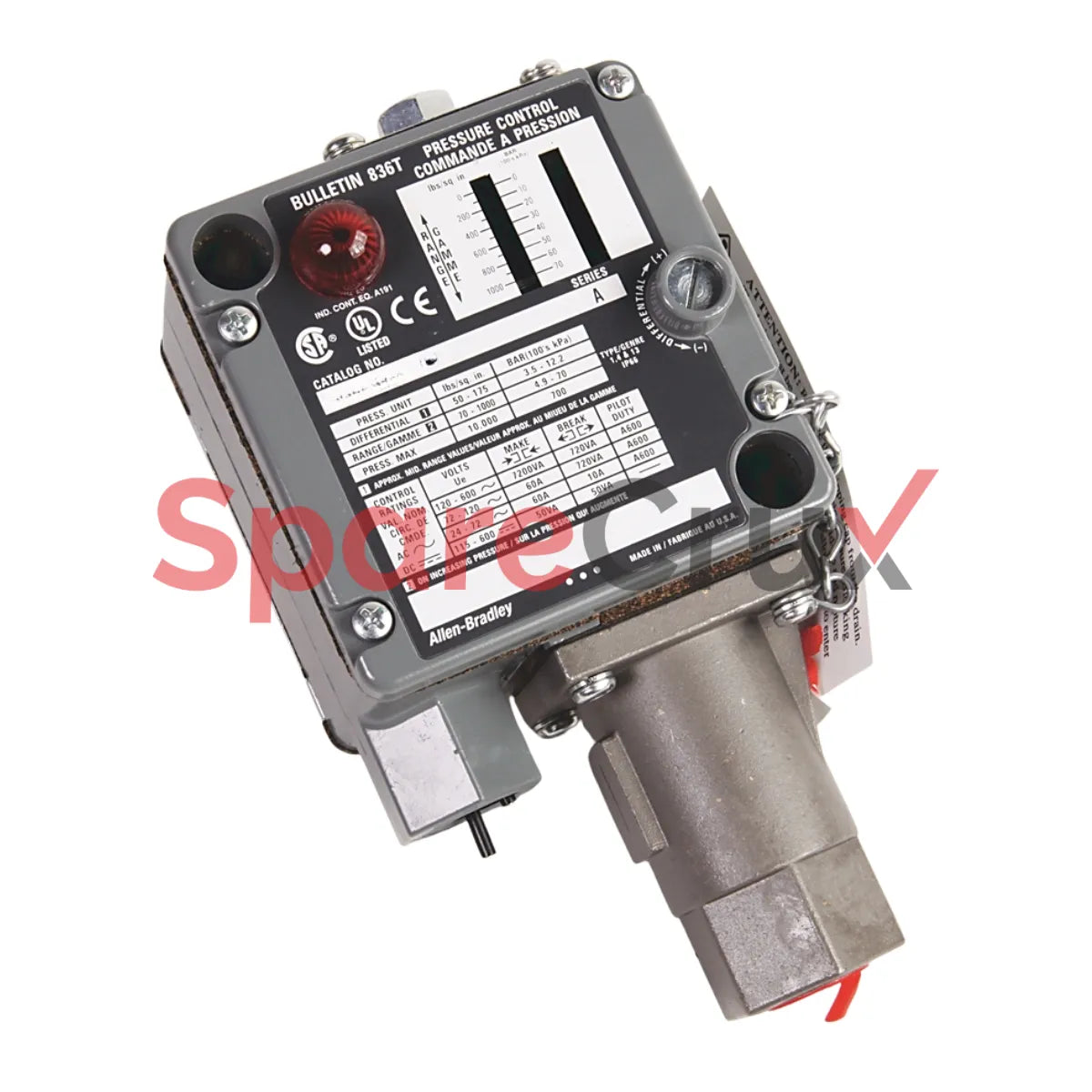 836T-T300J | ALLEN BRADLEY | Electro-Mech Pres Cntrl Sw