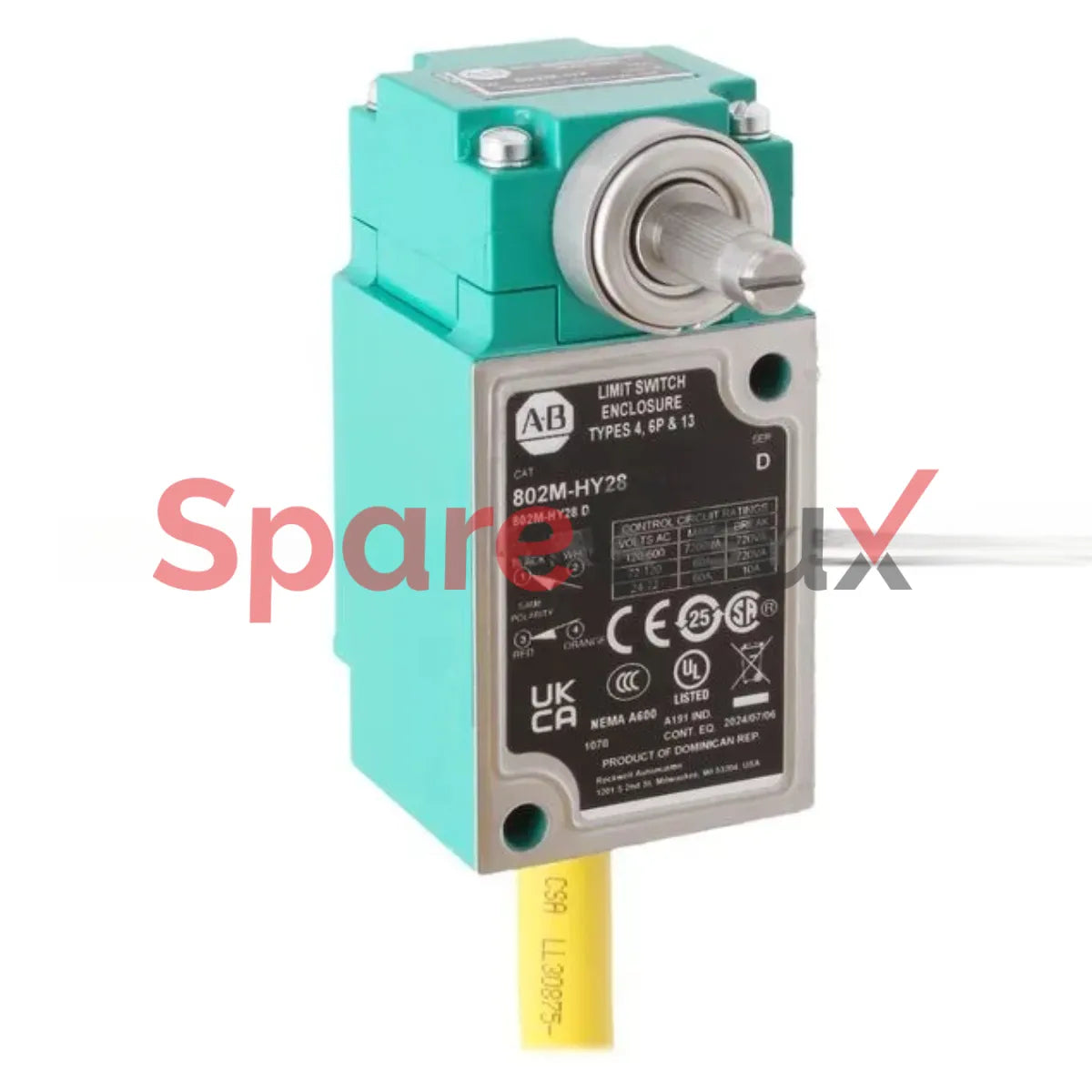 802M-HY28 | ALLEN BRADLEY | Interrupteur de fin de course scellé en usine