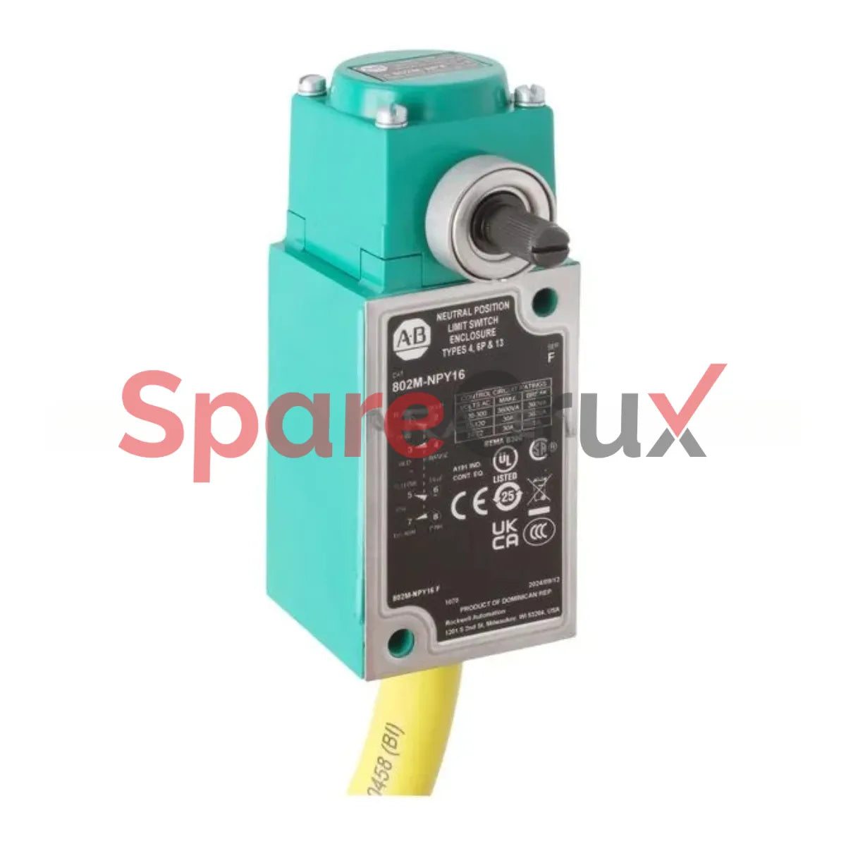 802M-NPY16 | ALLEN BRADLEY | Factory Sealed Limit Switch
