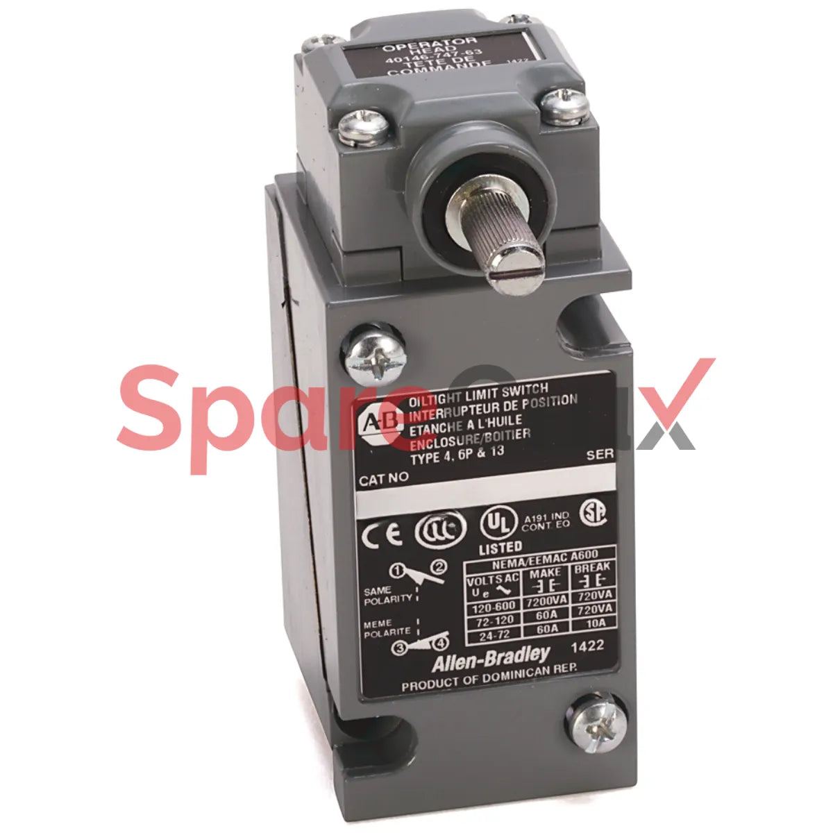 802T-A5PE | ALLEN BRADLEY | Metal Plug-In Oiltight Limit Switch