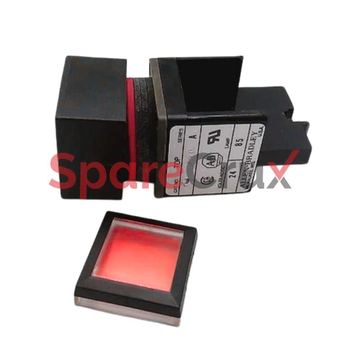 800MB-CQ24R | ALLEN BRADLEY | Red Lens 22.5 mm Square PB