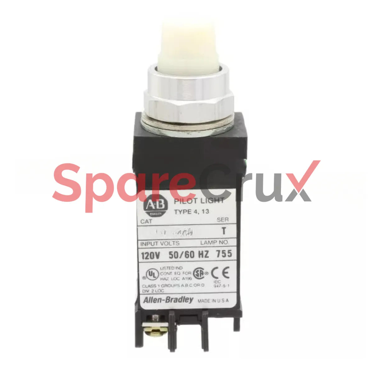 800T-PSTH16W | ALLEN BRADLEY | 18mm Pilot Light 800T PB