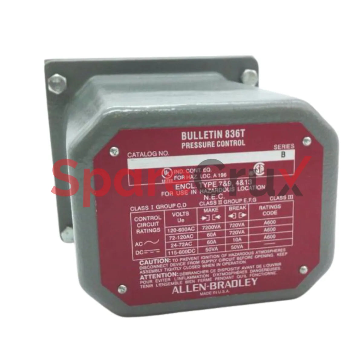 836T-T251EX40 | ALLEN BRADLEY | Electro-Mech Pres Cntrl Sw