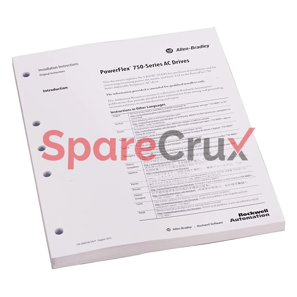 20-750-PUB-IN1-DE | ALLEN BRADLEY | PowerFlex 750 Series Installation Manual, German