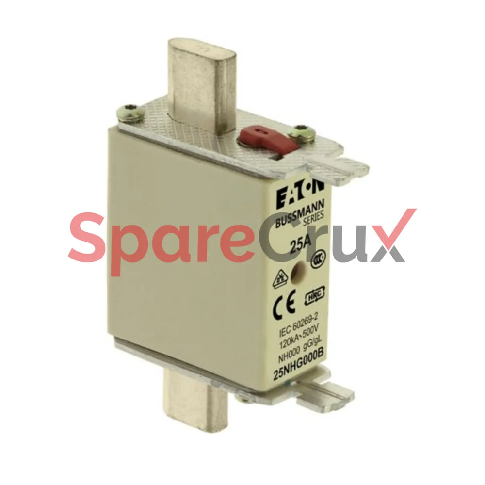 25NHG000B | BUSSMANN | NH FUSE 25A 500V SIZE 000 GG MGL