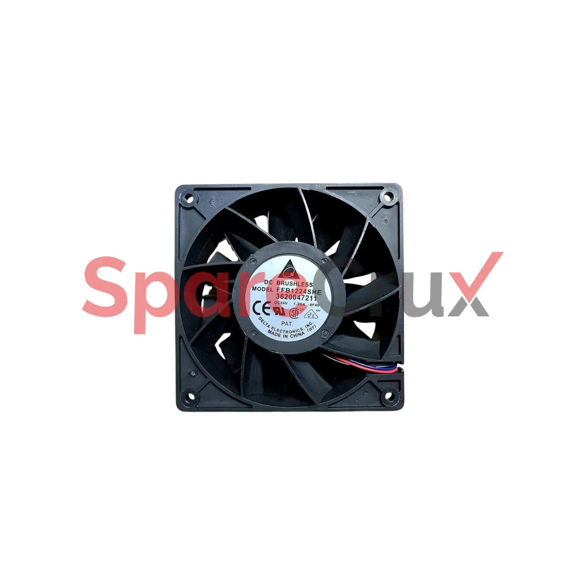 FFB1224SHE | DELTA ELECTRONICS | DC Fans DC Tubeaxial Fan, 120x38mm, 24VDC, Ball Bearing, Lead Wires