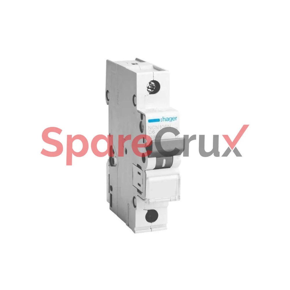 NC106N | HAGER | Single Pole C Curve H3 MCB Breaking Capacity