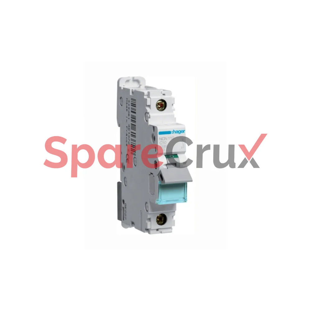 NC110N | HAGER | 10A Type C Single Pole MCB 10kA Mini Circuit Breaker