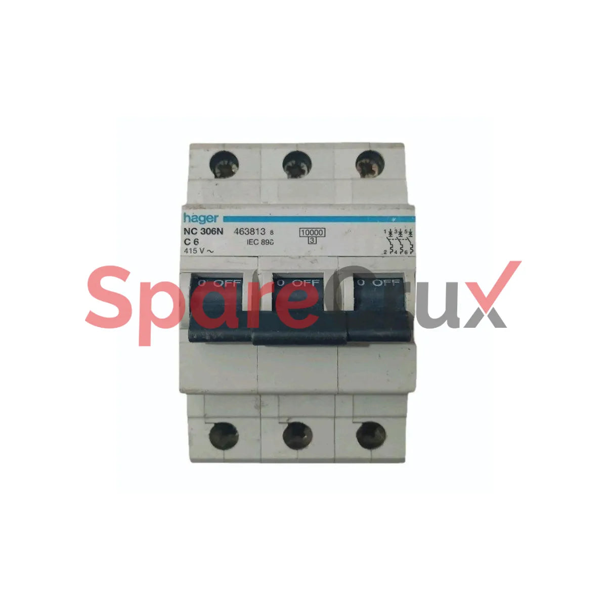 NC306N | HAGER | C6 MCB, 3 Pole