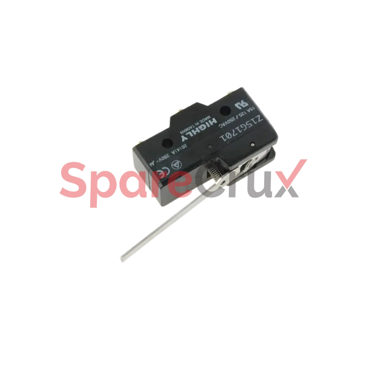 Z15G1701 | HIGHLY ELECTRIC | Microswitch SNAP ACTION, 20A/250VAC, with lever, SPDT, ON