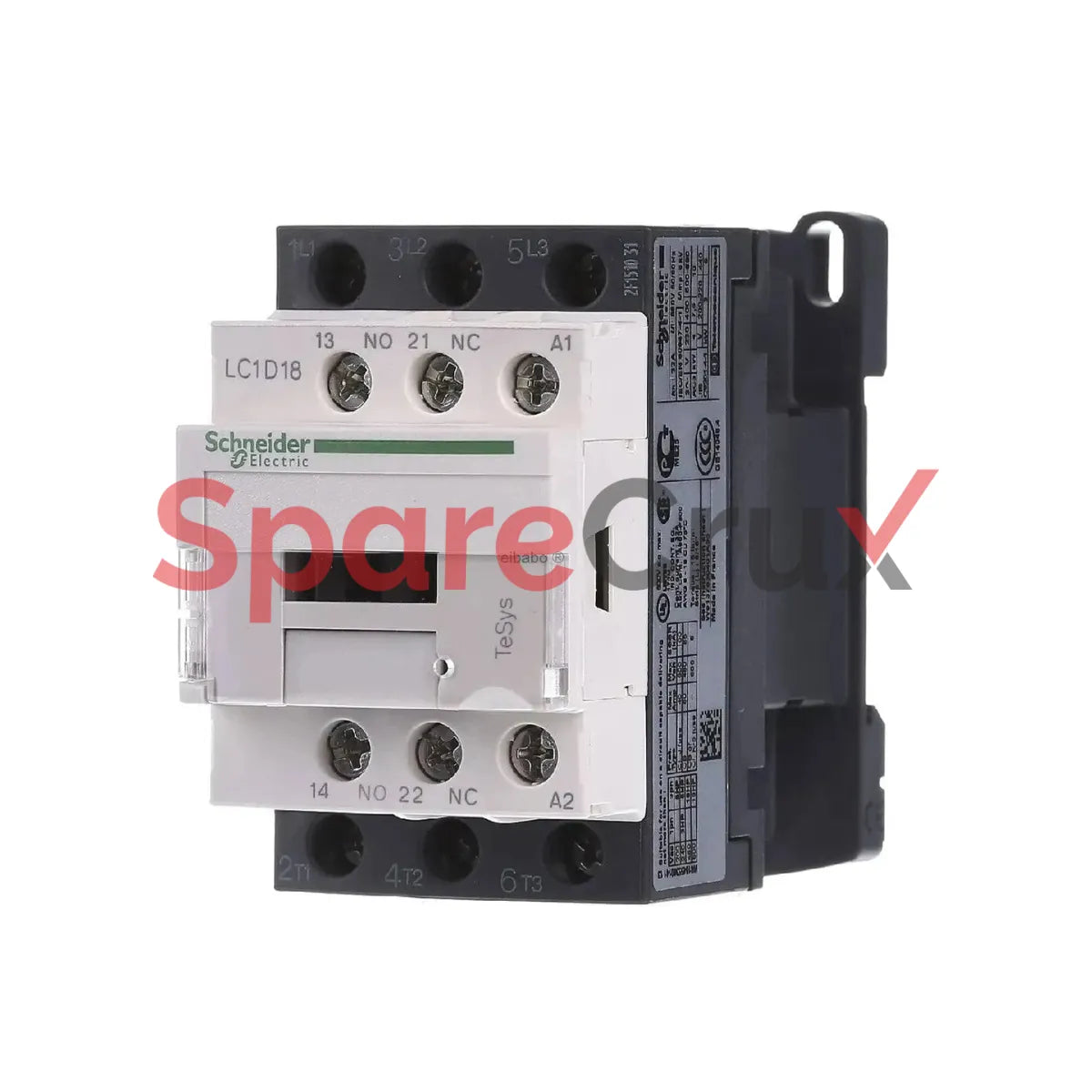 LC1D18B7 | SCHNEIDER ELECTRIC | Power Contactor, 3 Pole, 18 A, 400 V, 3 Form A (N/O), coil 24 VAC, screw connection, LC1D18B7