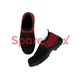 FS 202 | KARAM | Flytex Red and Black Sporty Slip-On Safety Shoes
