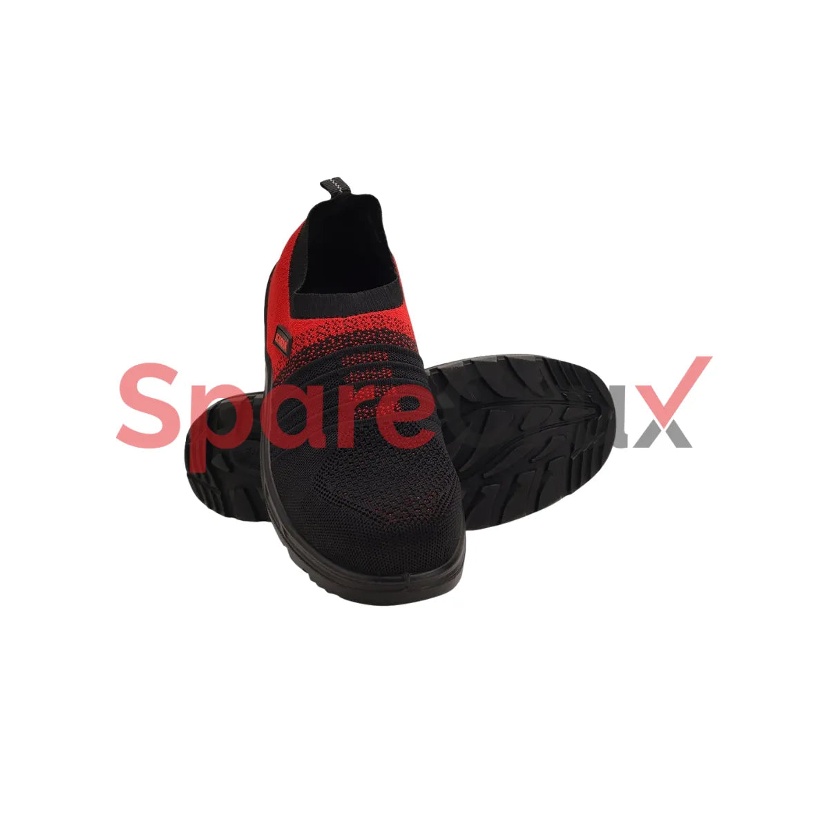 FS 202 | KARAM | Flytex Red and Black Sporty Slip-On Safety Shoes