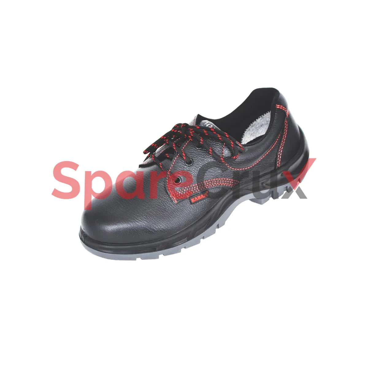 FS 01 | KARAM | Deluxe Leather Red Stitched Safety Shoes