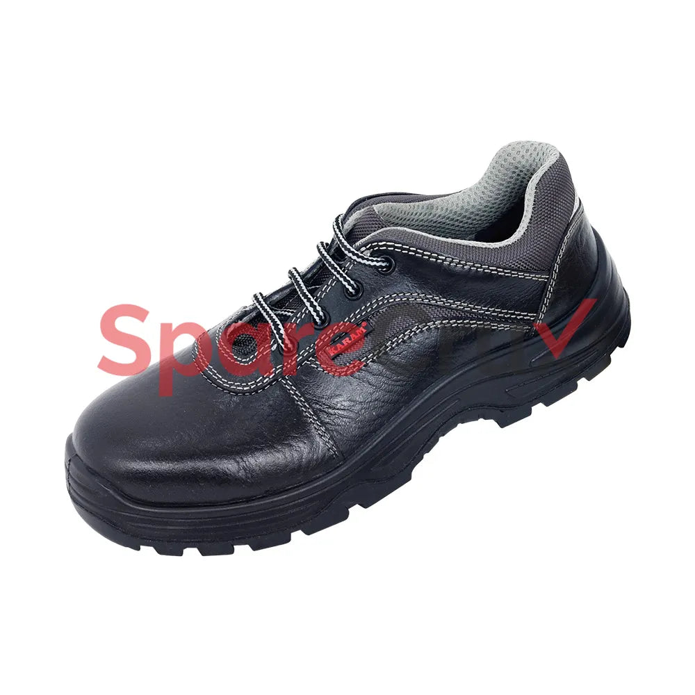 FS 113RO | KARAM | Rugged Black Leather Safety Shoes With Nitrile Sole