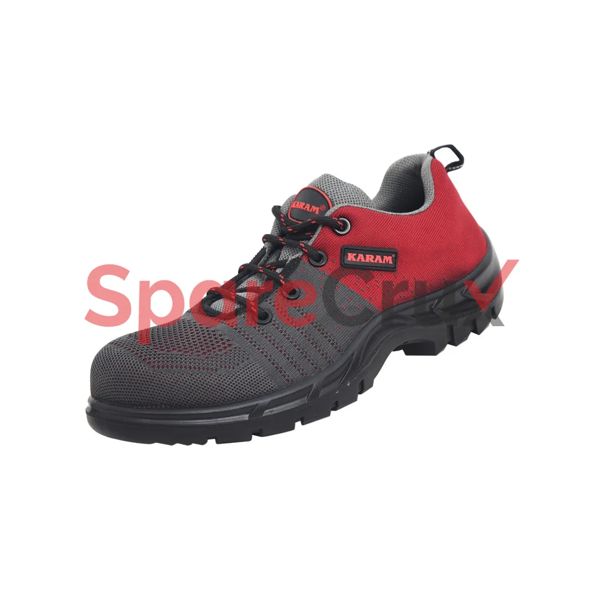 FS 213 | KARAM | Flytex Red and Grey Sporty Safety Shoes
