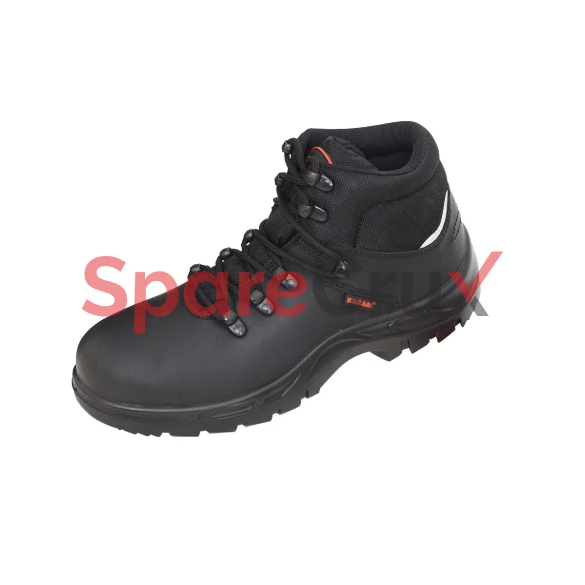 FS 231 | KARAM | Buff Black Grain Leather Safety Shoes