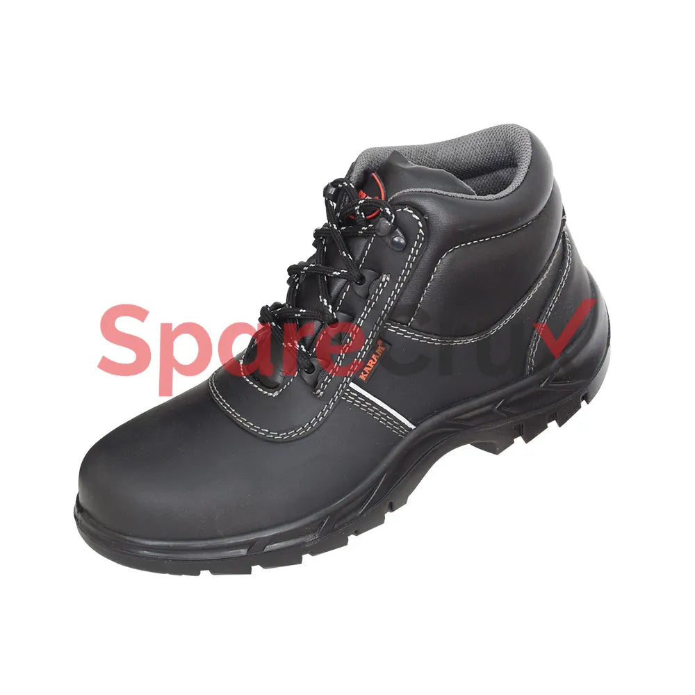 FS 232 | KARAM | Buff Black Grain Leather Safety Shoes