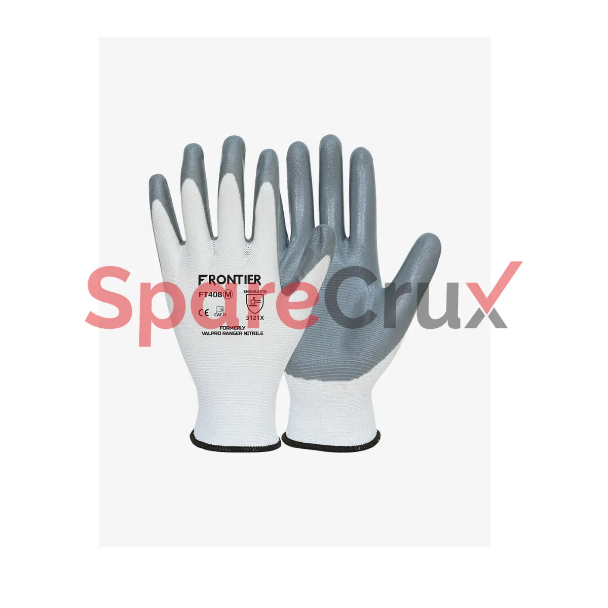 FT408 | KARAM | Grip And General Purpose Grey And White Gloves With Nitrile Coating