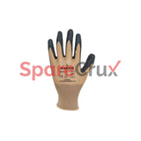 HS 02 | KARAM | Polyester Liner With Natural Latex Coating Black Safety Gloves