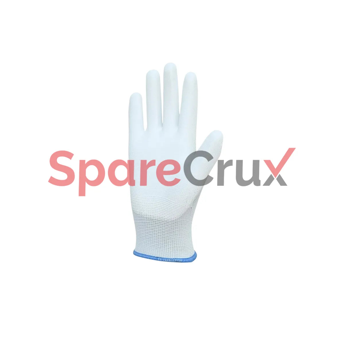 HS 23 | KARAM | Polyester Liner with Polyurethane Coating White Safety Gloves
