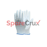 HS 23 | KARAM | Polyester Liner with Polyurethane Coating White Safety Gloves