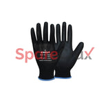 HS 24 | KARAM | Polyester Liner with Polyurethane Coating Black Safety Gloves