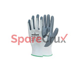 HS 32 | KARAM | Polyester Liner with Nitrile Coating White Safety Gloves