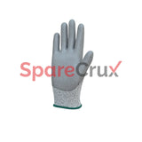 HS 62 | KARAM | HPPE / Glass Liner with Polyurethane Coating Grey Safety Gloves