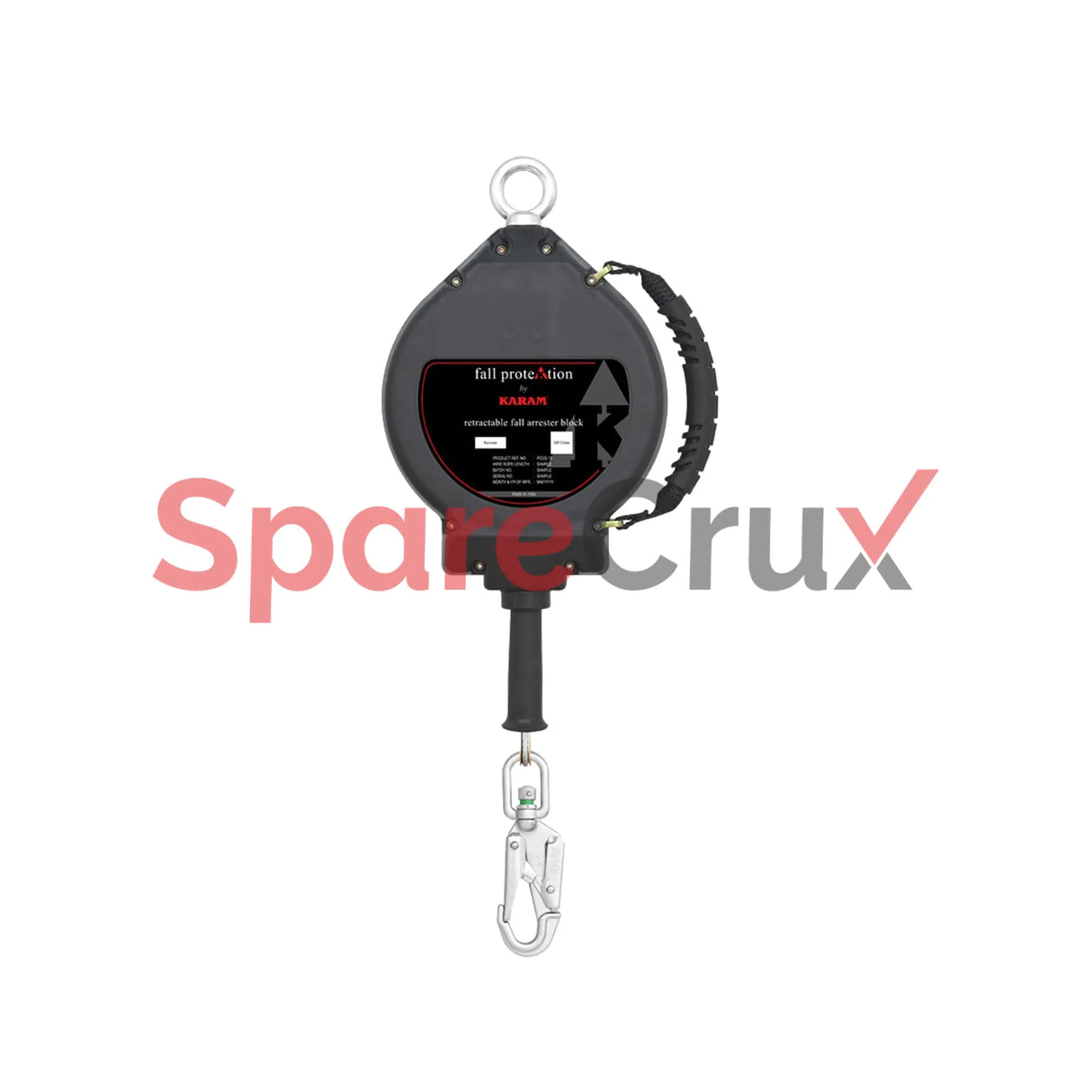 PCGS 16(IS) | KARAM | Retractable Blocks with Galvanized Steel Wire Rope 16 Meter with Steel Snap Hook