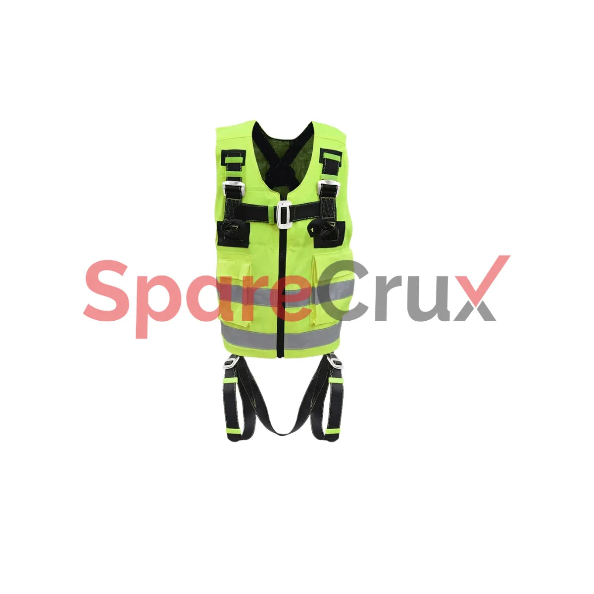 PN 20(RG) | KARAM | Vest Harness (Reflective Green) with 3 Adjustment & 2 Attachment Points