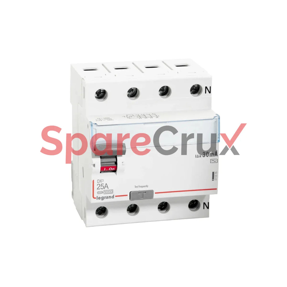 411876 | LEGRAND | 25A Four Pole 30mA 415V AC