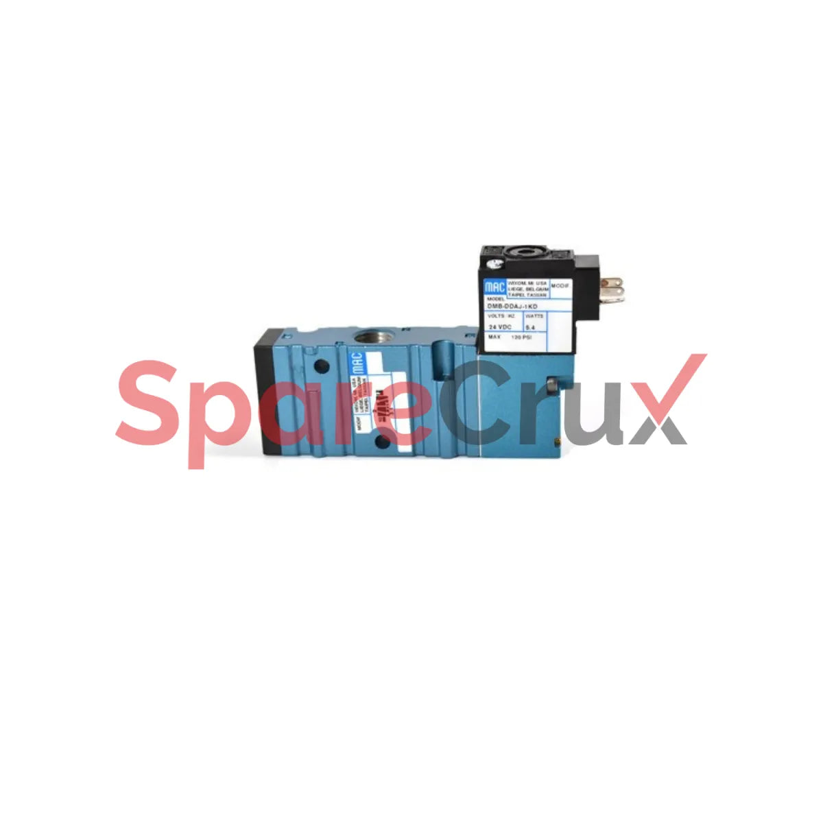 52A-11-B0A-DM-DDAJ-1KD | MAC VALVES | 3-Way Single Operator NC Solenoid Valve, 1/4" NPTF, Internal Pilot Air, 24 VDC, 5.4 W