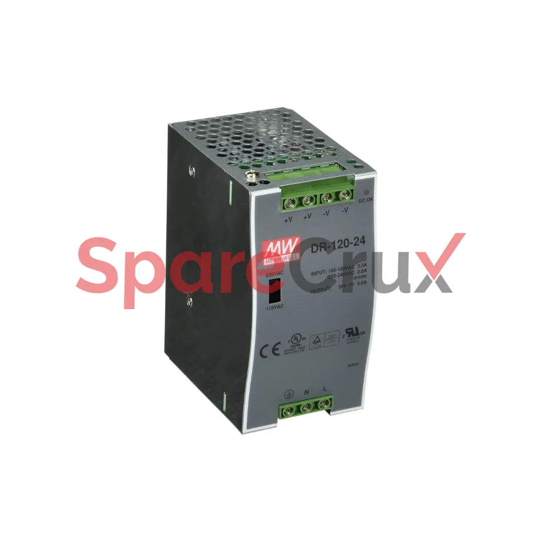 DR-120-24 | MEAN WELL | AC-DC Industrial DIN Rail Power Supply 24V 5A