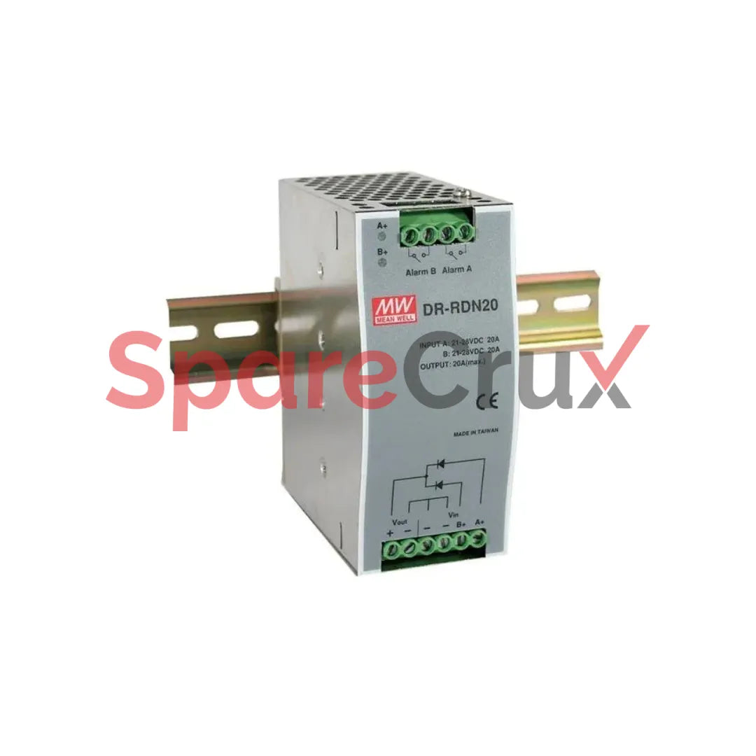 DR-RDN20 | MEAN WELL | DIN Rail Power Supplies 21-28Vin 30Vout 20A Redundancy Module