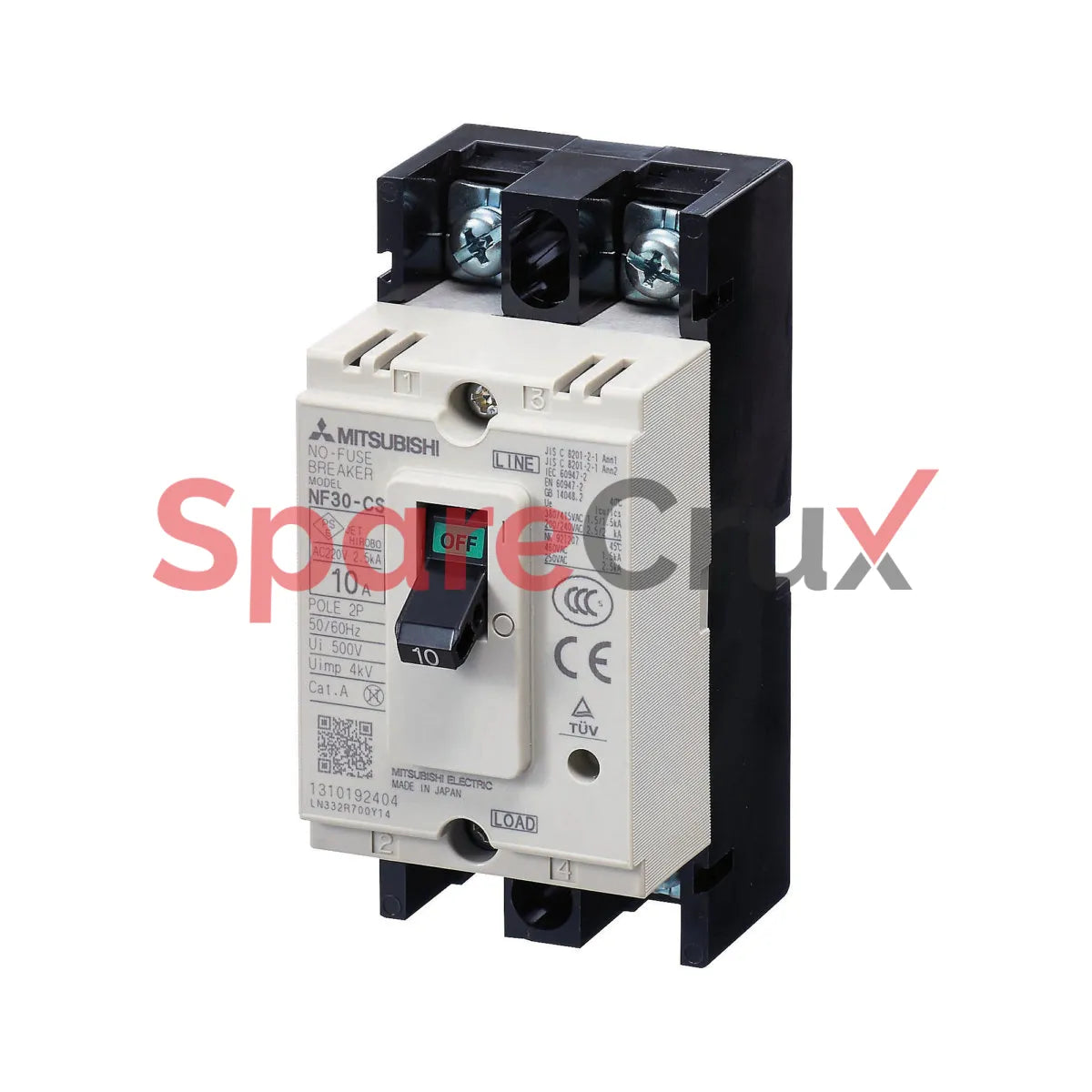 NF30-CS | MITSUBISHI ELECTRIC | Circuit Breaker, 2-Pole, 10 A