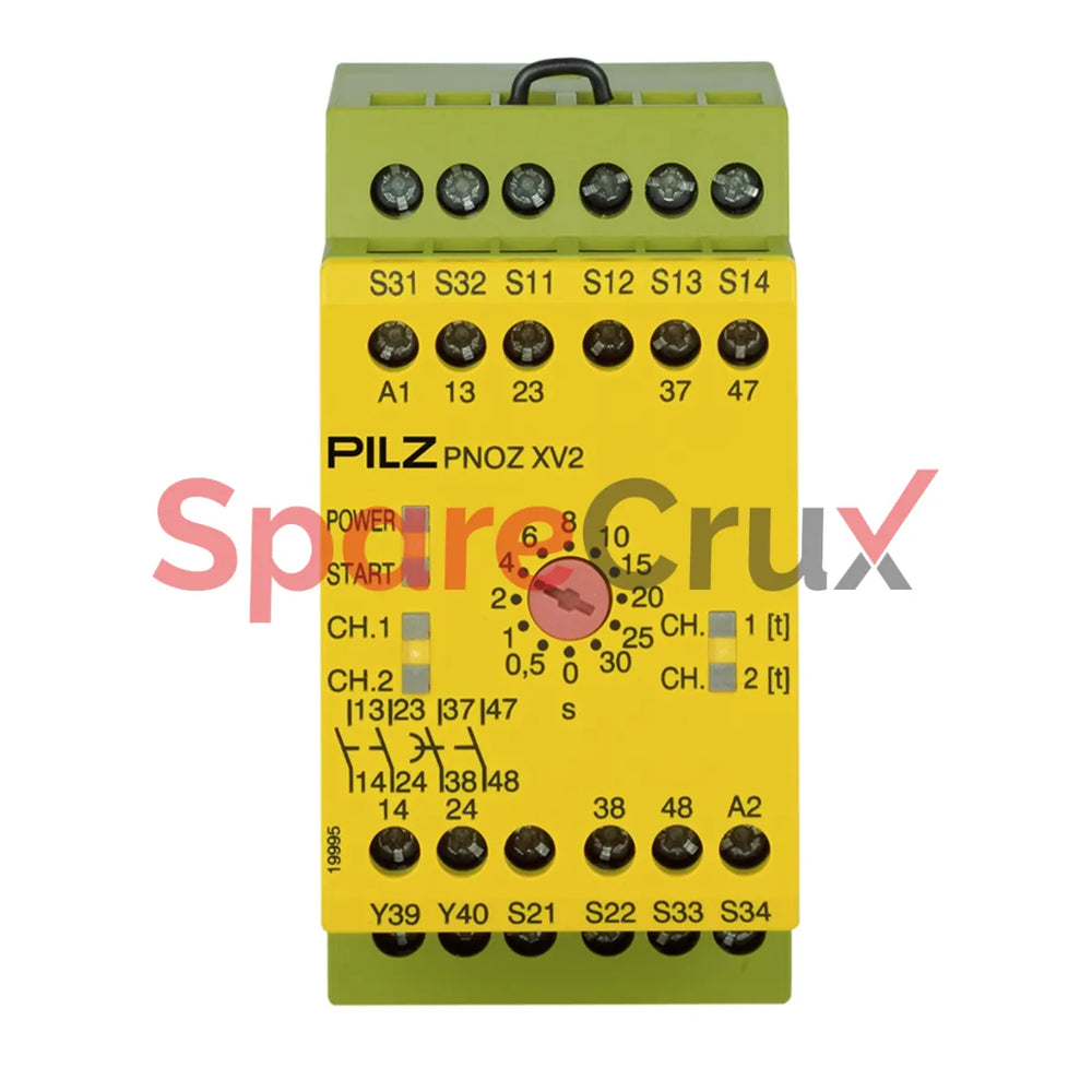 774500 | PILZ | PNOZ XV2 30/24VDC 2n/o 2n/o T Safety Relay