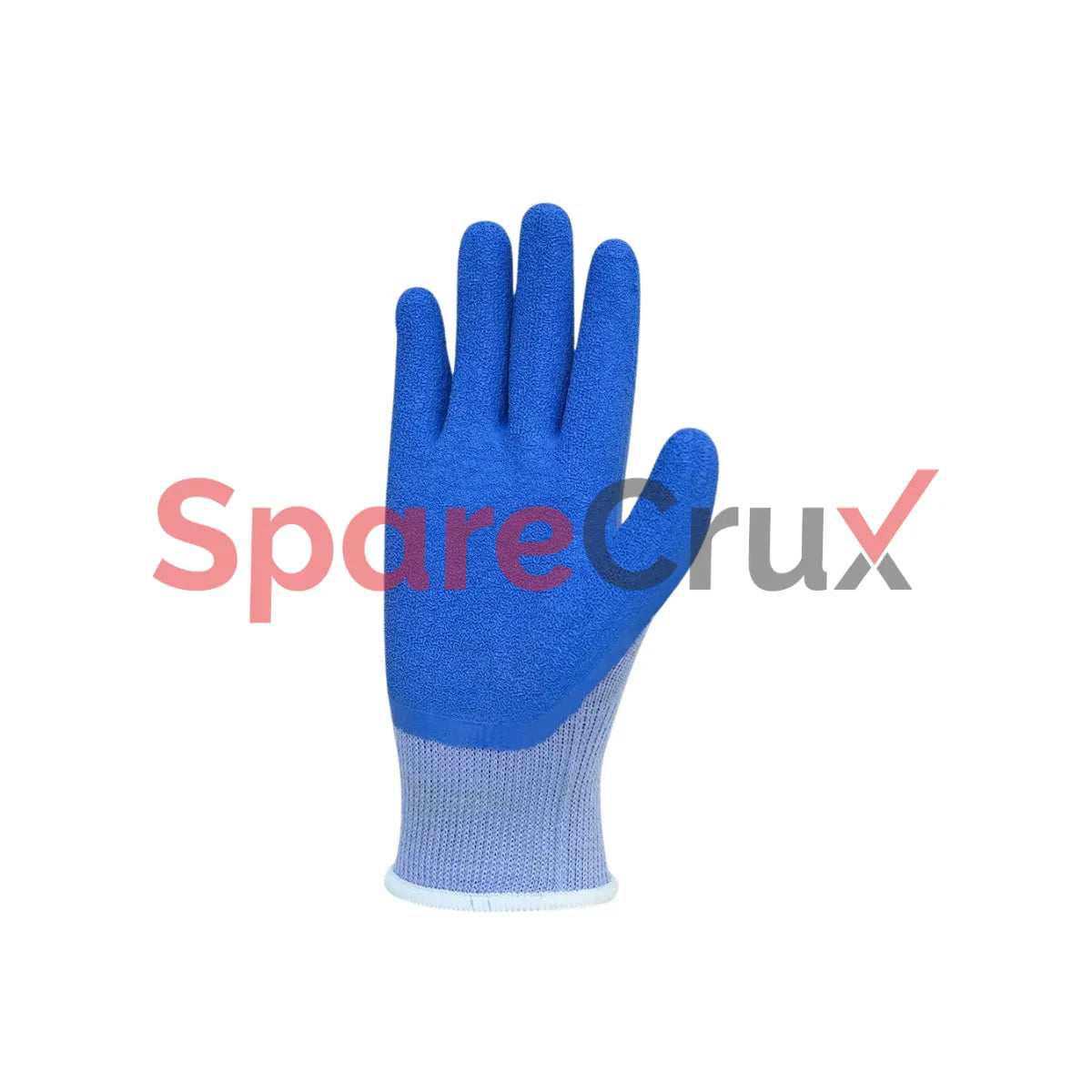 HS 03 | KARAM | Polycotton Liner with Natural Latex Coating Blue Safety Gloves