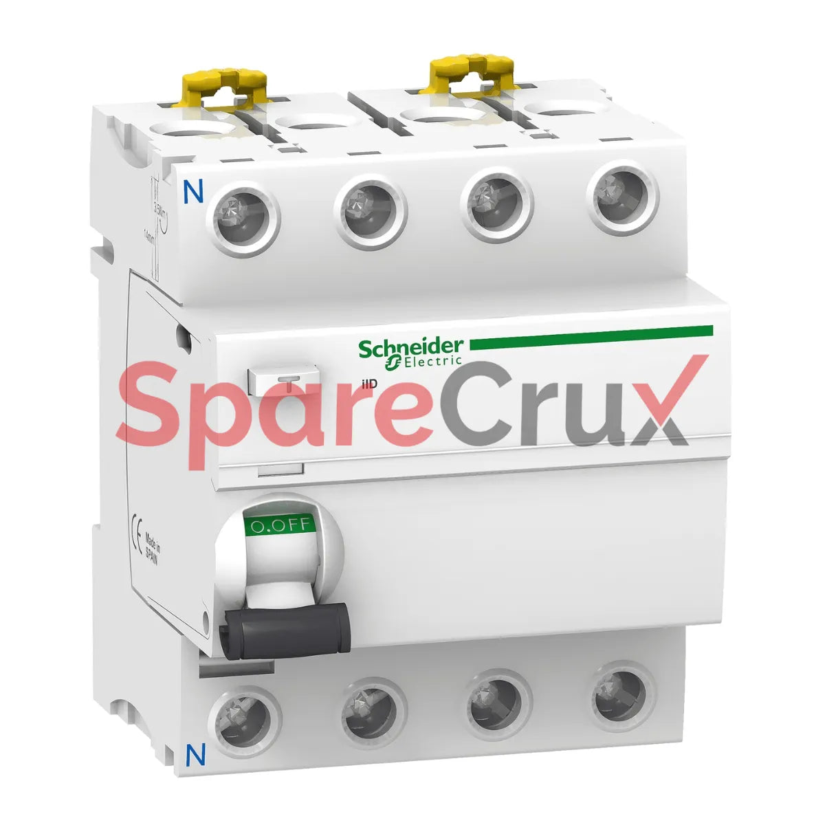 A9R12491 | SCHNEIDER ELECTRIC |  Acti 9 iID 4-Pole 100A 100mA Type AC Residual Current Circuit Breaker (RCCB)