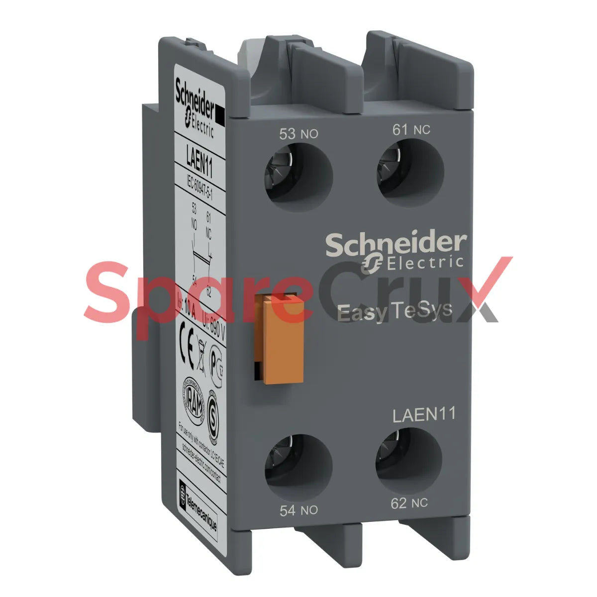 LAEN11 | SCHNEIDER ELECTRIC | EasyPact TVS - auxiliary contact block - 1 NO + 1 NC - screw-clamps terminals
