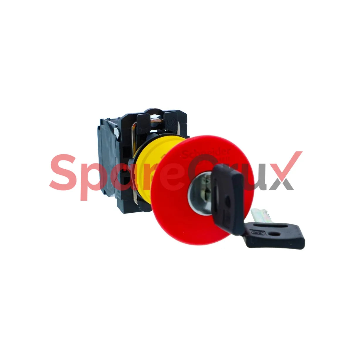 XB5AS142N | SCHNEIDER ELECTRIC | Key emergency switching off push button, Harmony XB5N XB7N, plastic, red, 40mm, key release, 1 NC