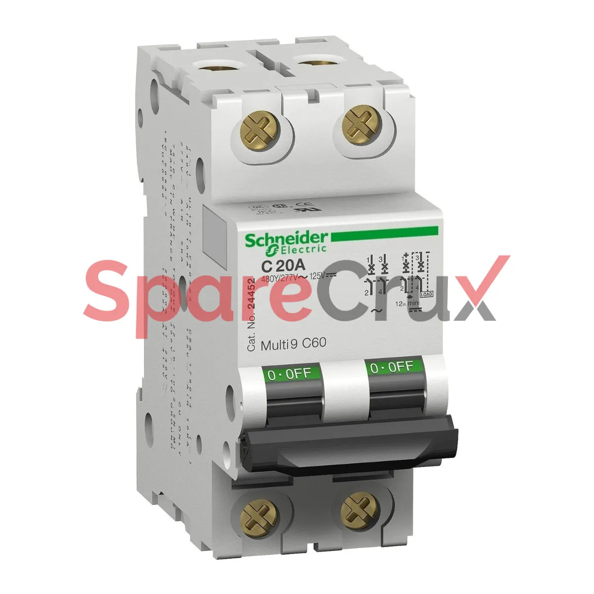 A9N2P50C | SCHNEIDER ELECTRIC | MCB 50A DP C-Curve ACTI9 10kA - A9N2P50C