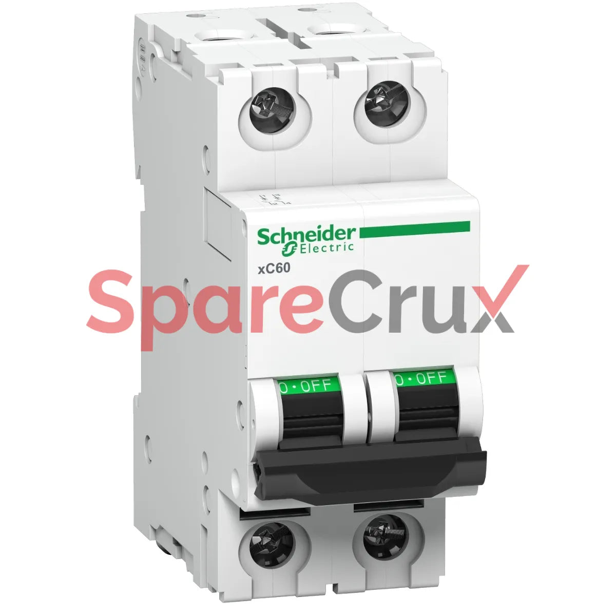 A9N2P06C | SCHNEIDER ELECTRIC | Miniature circuit breaker (MCB), Acti9 xC60, 2P, 6A, C curve, 10000A (IS/IEC60898-1)