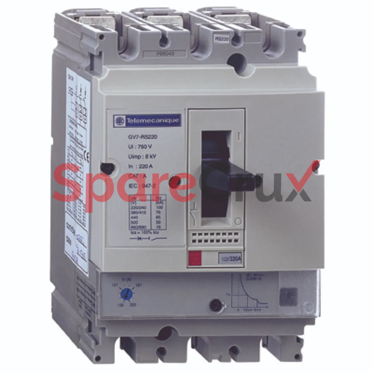 GV7-R | SCHNEIDER ELECTRIC | Motor Protection Circuit Breaker (Thermal-Magnetic, 3-Pole, 60–150 A)