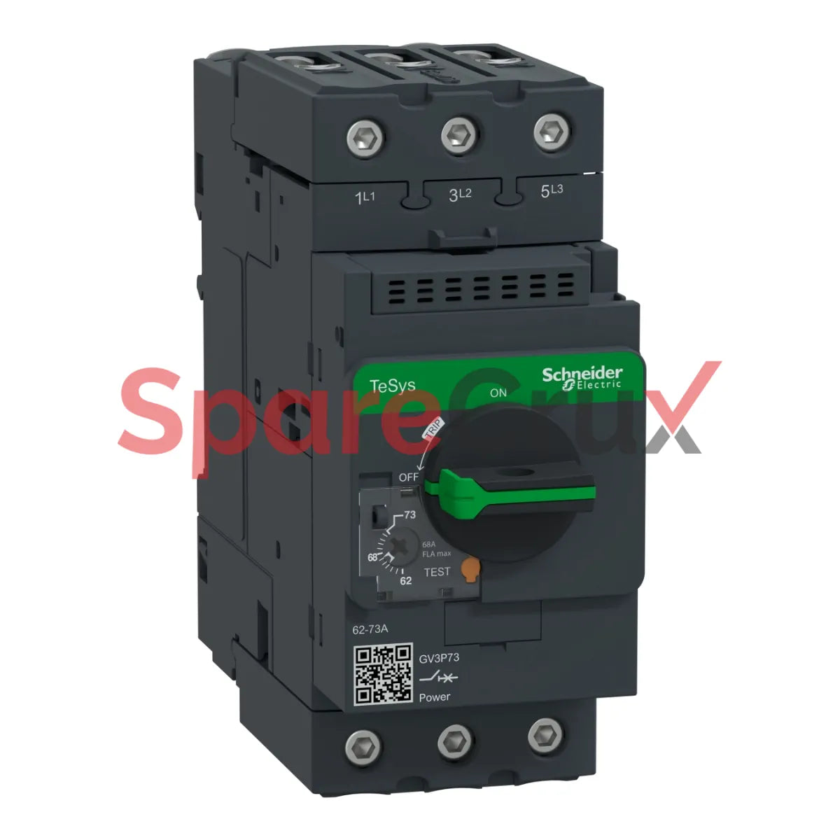 GV3P73 | SCHNEIDER ELECTRIC |  Motor circuit breaker, TeSys GV3, 3P, 62-73 A, thermal magnetic, EverLink terminals