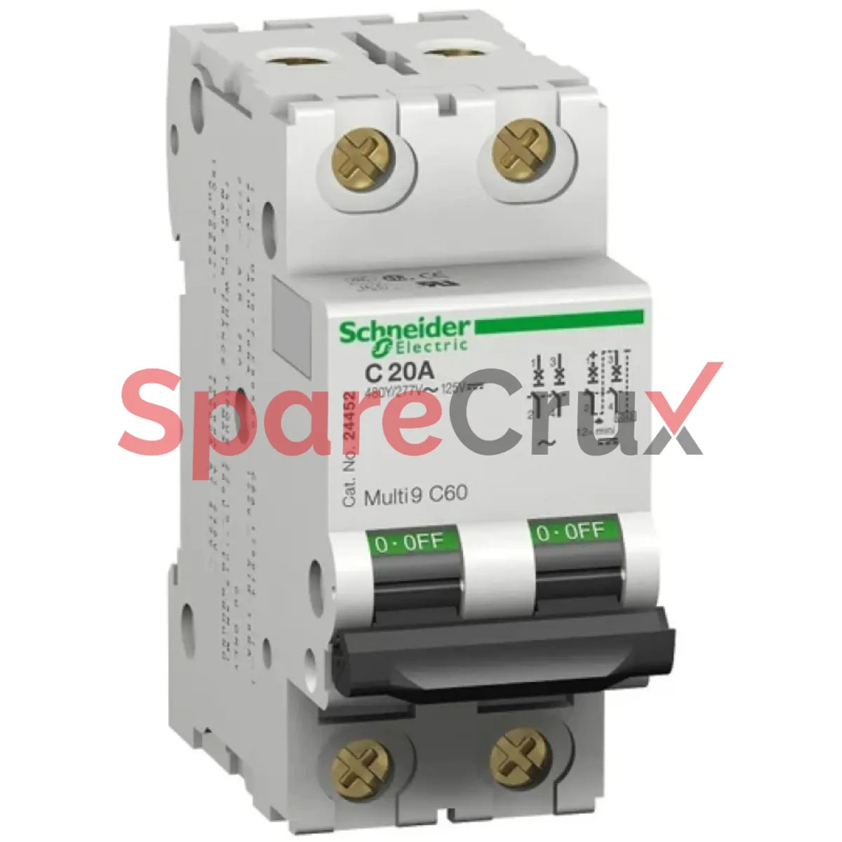 A9N2P20C | SCHNEIDER ELECTRIC | Schneider Acti 9 MCB 2 Pole 20A C Curve A9N2P20C